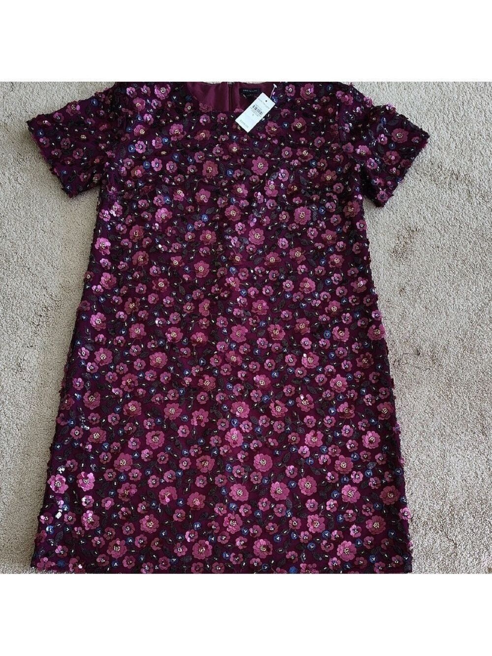 Ann Taylor Kids Dress - Burgundy and Pink Floral